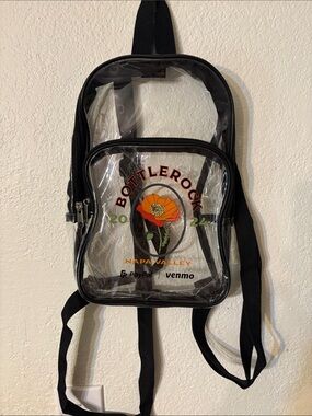 Clear Backpack with Black Trim
